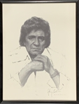 Johnny Cash Signed 1980 Limited Edition Portrait by Paul Milosevich (29/1000)