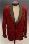 WS “Fluke” Holland 1950s Stage-Worn Red “Velvet” Jacket – Worn While Drumming with Carl Perkins During the Sun Records Years
