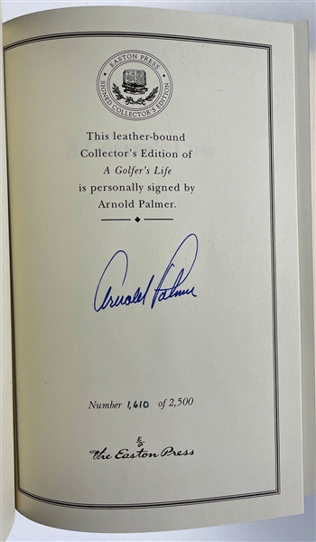 Arnold Palmer Signed Easton Press Edition of <em>A Golfers Life</em> - Limited Edition (1610/2500)
