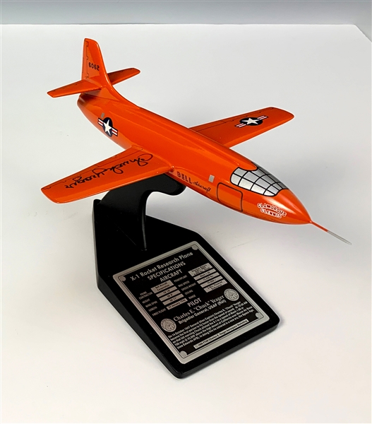Test Pilot Legend Chuck Yeager Signed “X-1” Plane Model – The Plane that Broke the Sound Barrier