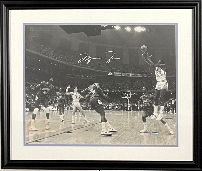 Michael Jordan Signed Upper Deck Authenticated 16 x 20 Photo of His Winning Shot in 1982 NCAA Championship Game – Limited Edition 71/750