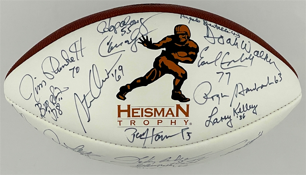 Heisman Trophy Winners Signed Commemorative Football with 20 Signatures Including Roger Staubach, Paul Hornung and Charles White