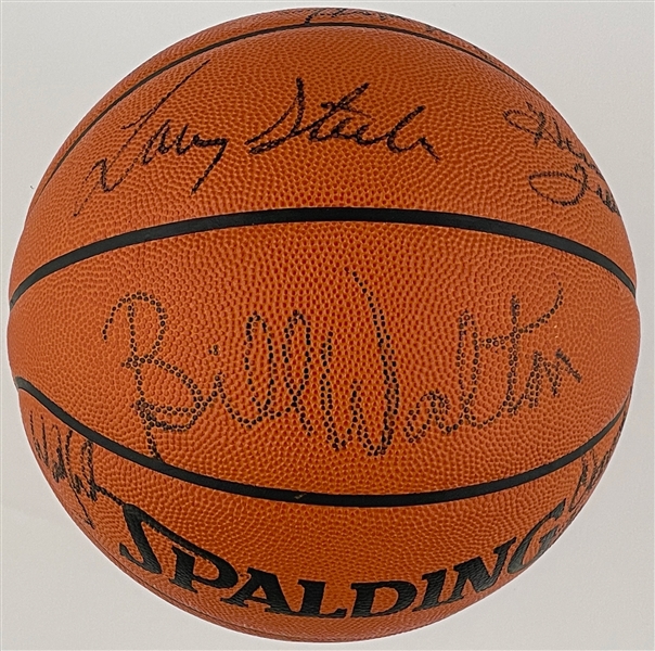 1976-1977 Portland Trailblazers NBA Champions Team Signed Basketball with 15 Signatures