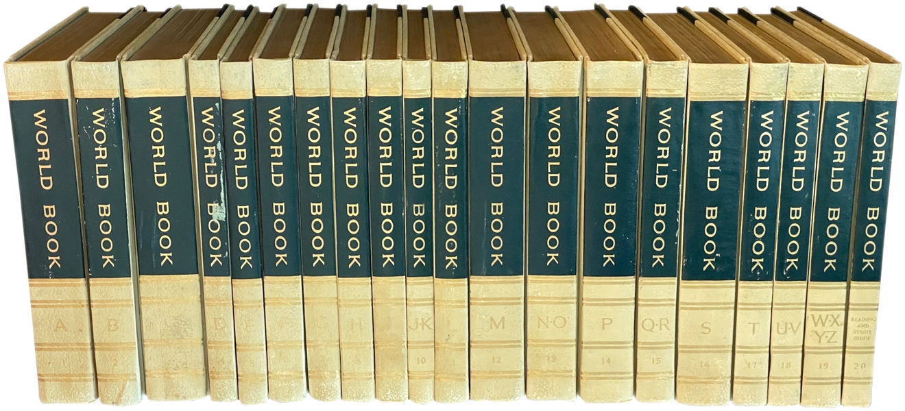 Elvis Presleys Personal Set of 1962 <em>World Book Encyclopedias</em> - All 20 Volumes!
