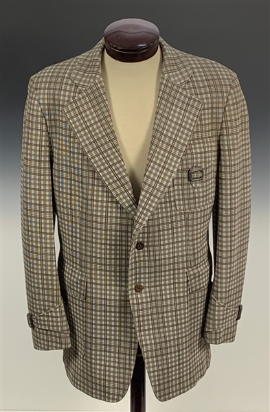 Elvis Presley Owned “Lansky Brothers” Brown Plaid Sport Coat – From The 1995 Jimmy Velvet Collection Auction