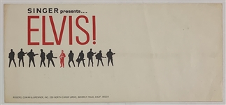 1968 “Singer Presents ELVIS!” 68 Comeback Special Promotional Envelope - Rare Survivor!