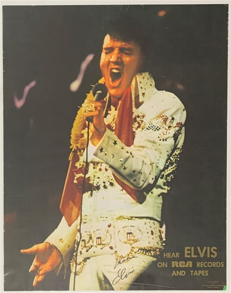 1973 Elvis Presley “American Eagle” Jumpsuit Promotional Poster - “Hear Elvis on RCA Record and Tapes” 