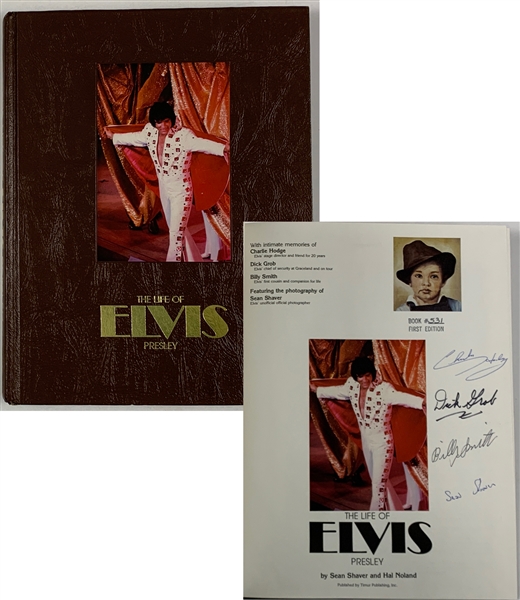 1979 Limited First Edition <em>The Life of Elvis Presley</em> Signed by Charlie Hodge, Dick Grob, Billy Smith and Sean Shaver