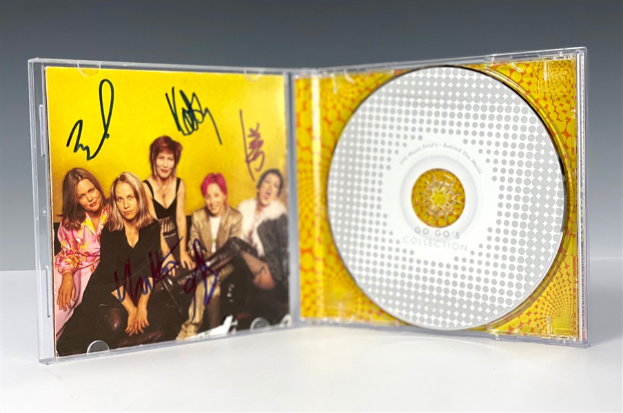 The Go-Gos Band Signed CD Booklet for <em>The Go-Gos Collection</em> - with All Five Members Belinda Carlisle, jane Weidlen, Gina Shock, Kathy Valentine and Charlotte Caffey