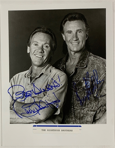 The Righteous Brothers Signed 8 x 10 Photo with Bill Medley and Bobby Hatfield