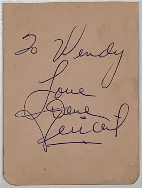 Rare Gene Vincent Signed Autograph Book Page – Seminal Rockabilly Artist