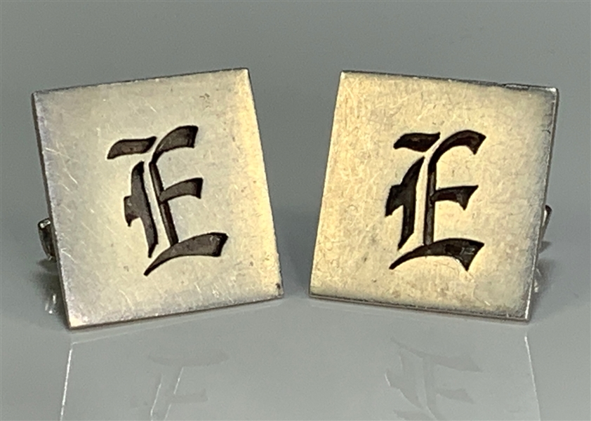 Elvis Presley Owned Sterling Silver “E” Monogrammed Cuff Links – Gifted to His Cousin Patsy Presley