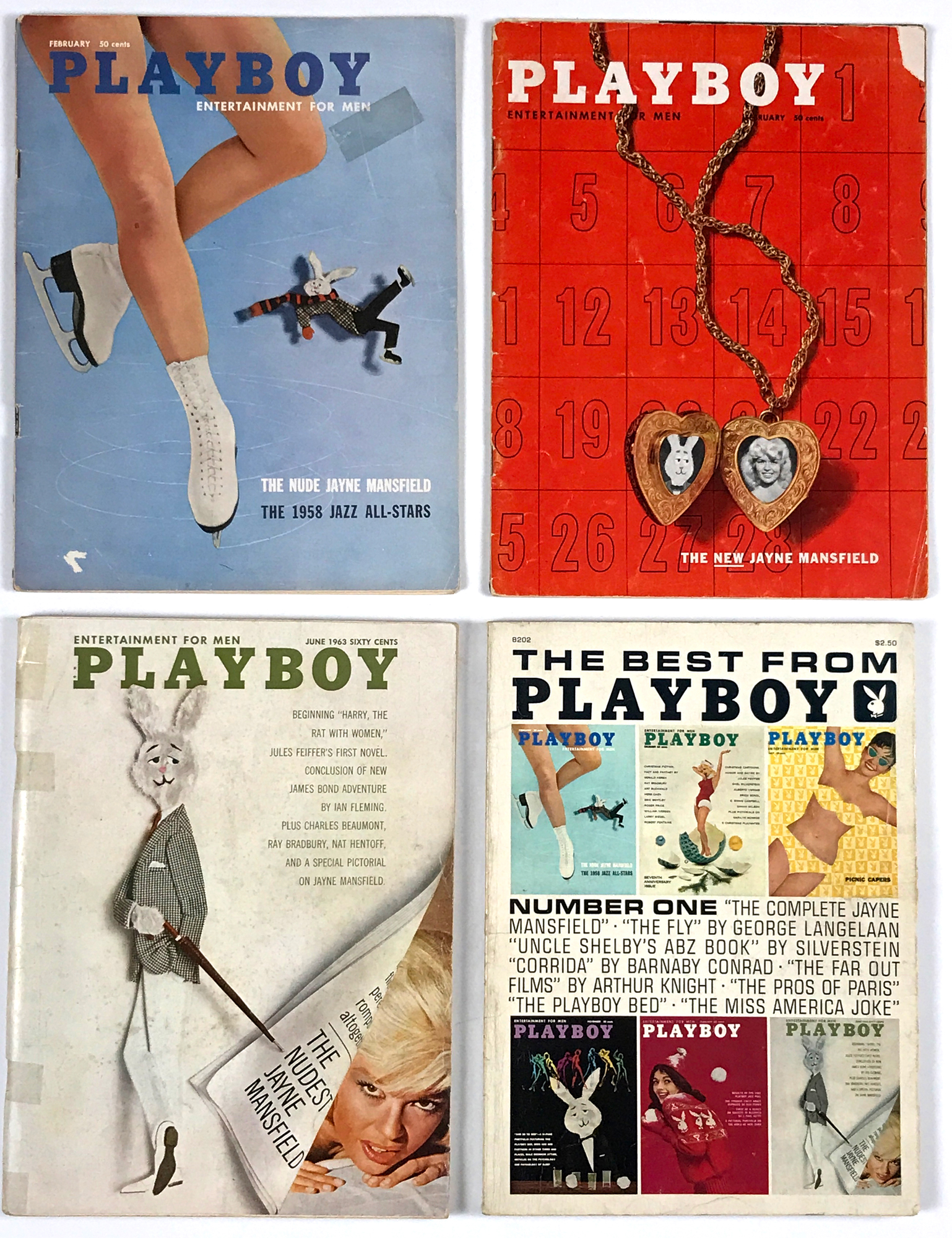 Jayne Mansfield Hardcore Porn - Lot Detail - Jayne Mansfield Collection with Four 1950's and 1960's  <em>Playboy</em> Magazines Featuring Nude Photos Plus Other Ephemera (14  Pieces)