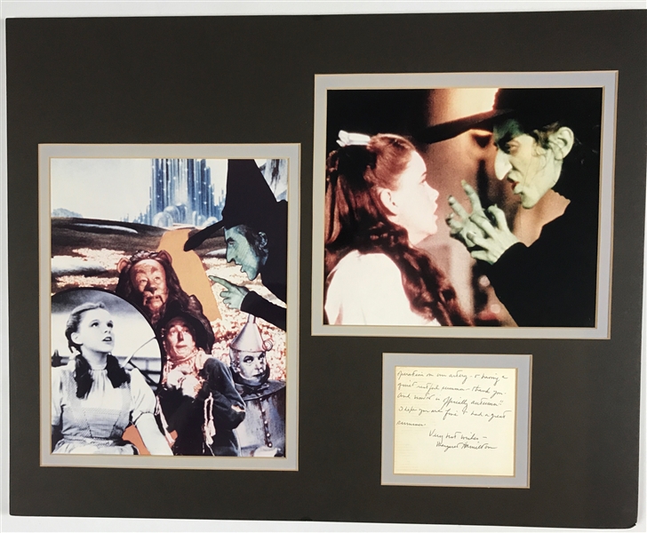 <em>The Wizard of Oz</em> Autograph Collection Incl. Margaret Hamilton (The Wicked Witch), Jack Haley (The Tin Man), Burt Lahr (The Cowardly Lion) and Two Munchkins (5 Pieces)