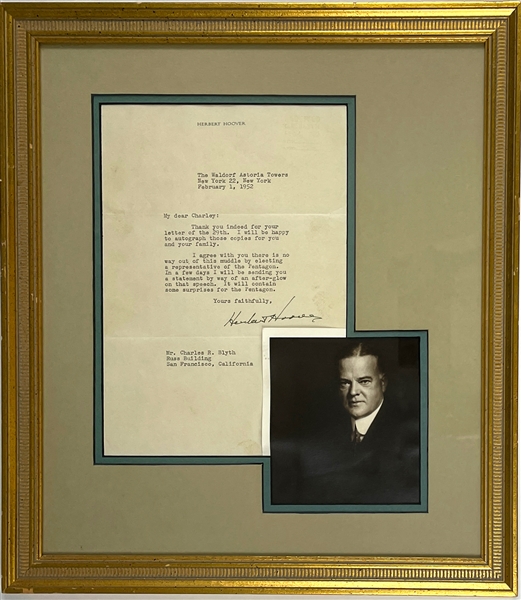 President Herbert Hoover Signed 1952 Letter Referencing Eisenhowers Presidential Bid - And His Lack of Support for It!