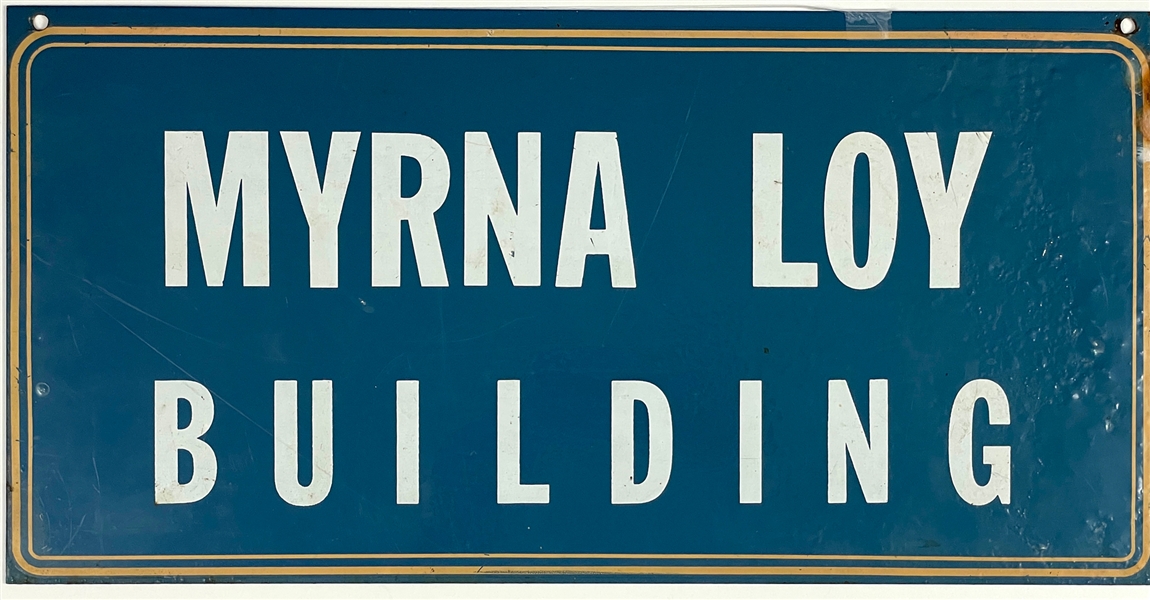 “Myrna Loy Building” Sign from the Original M.G.M Hollywood Studio Lot 
