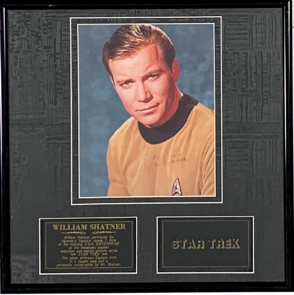 <em>Star Trek</em> Signed 8 x 10s Displays Collection of Six Including William Shatner, Patrick Stewart and Others