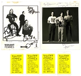 Violent Femmes Signed Photos (2) and Backstage Passes (4) (Beckett Certified)