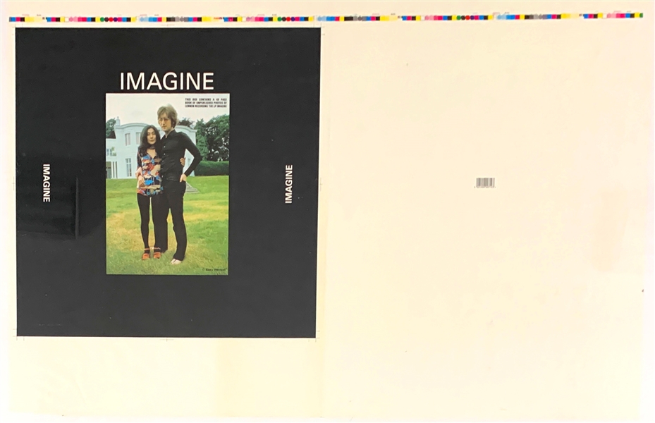 John Lennon <em>Imagine</em> Uncut Press Sheet for Cover of 1993 EMI UK-Only CD Boxed Set