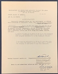 Elvis Presley Signed January 22, 1960, U.S. Army Document