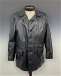 Elvis Presley Owned Argentinian Black Leather Jacket from "The Leather Shop" Given to His Cousin Patsy Presley