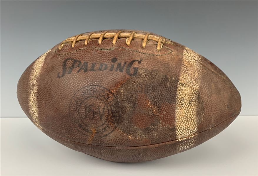 Elvis Presley Spalding Football Used for Games at Graceland! Given to His Cousin Patsy Presley
