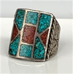 Elvis Presley Owned Sterling Silver and Turquoise Ring Given to His Cousin Patsy Presley