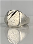 Elvis Presley Owned "EP" Monogrammed Sterling Silver Ring Given to Patsy Presley