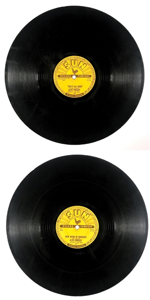 Rare Complete Set of Five Elvis Presley’s Sun 78 RPM 10-Inch Records – with LOA from Graceland Authenticated