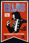 Early 1970s “ELVIS NOW Hilton Summer Festival" Concert Banner – Red, Blue and Black Version