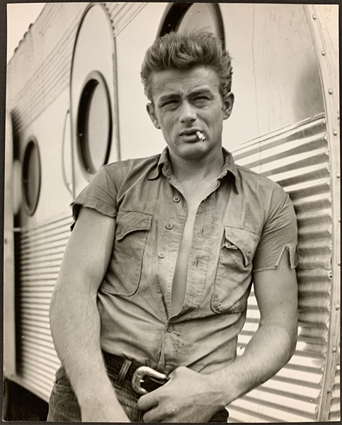 1956 Iconic James Dean News Service Photo by Phil Burchman from <em>Giant</em> - with Editorial Markings for Publication