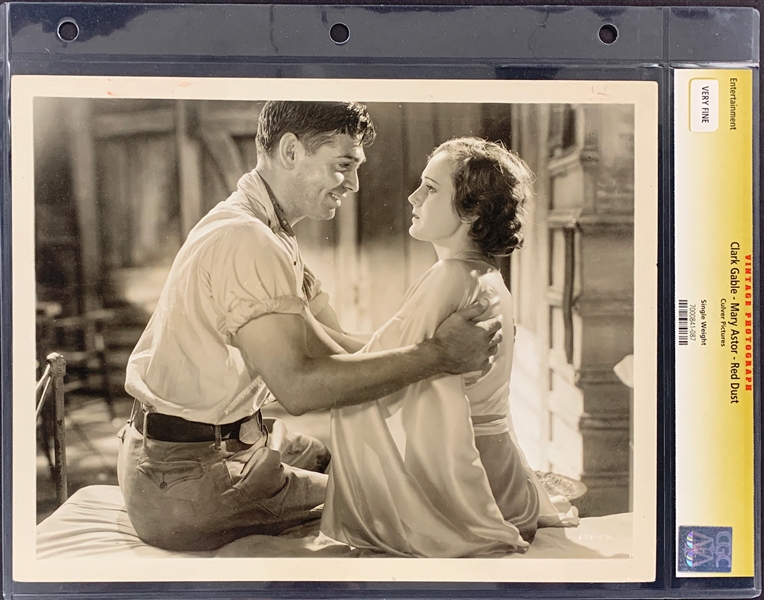 1932 Clark Gable and Mary Astor Studio-Issued News Service Photo from <em>Red Dust</em> Encapsulated by CGC
