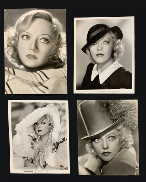 1930s Marion Davies Studio-Issued News Service Photo Collection of Four (4) Incl. One Used in Hearsts <em>Herald & Examiner</em>