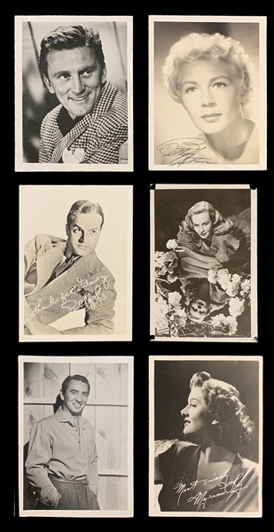 Group of 33 1940s and 1950s Studio-Issued Fan Photos Incl. Cary Grant, Katherine Hepburn, Janet Leigh, Elizabeth Taylor, Rita Hayworth and Many Others!