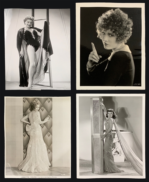 1930s-1940s Hollywood Starlet Studio-Issued News Service Photo Collection of Fifteen (15) Incl. Loretta Young, Paulette Goddard, Fay Wray, Myrna Loy and Others