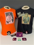 Elvis Presley Concert Photos (3) and Ticket Stub from December 31, 1975, in Pontiac, Michigan, Plus Binoculars, Two Souvenir Pins and Two T-Shirts