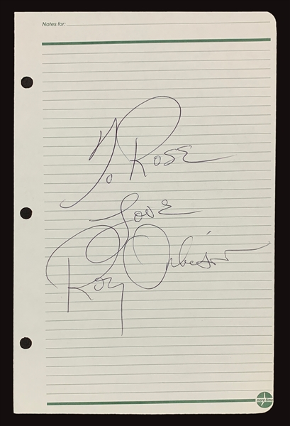 Roy Orbison Signed Sheet “To Rose, Love Orbison” (BAS)