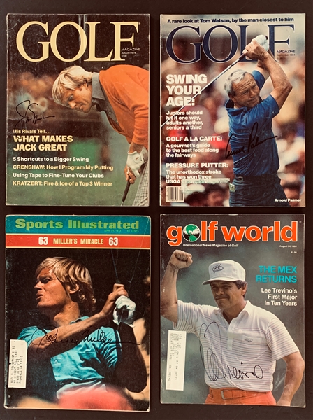 Incredible Signed Golf Magazine Collection of 24 Incl. Jack Nicklaus, Arnold Palmer, Lee Trevino, Johnny Miller and Others (BAS)