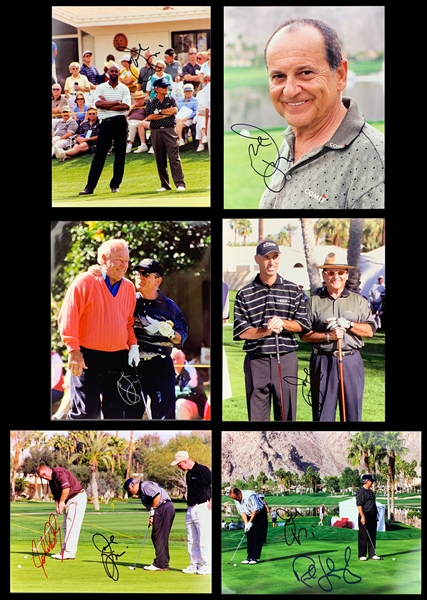 Joe Pesci Signed Golf Photo Collection of Six - Also Signed by Rush Limbaugh and John Daly (BAS)
