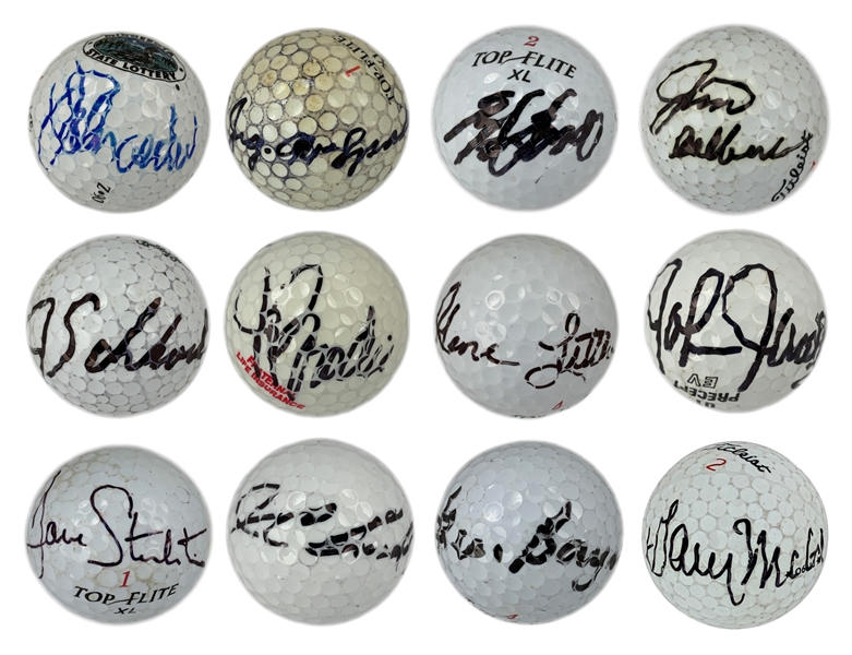 PGA Golfer Signed Golf Ball Collection of 49 Featuring Colbert, Duval, OGrady, and Woosnan