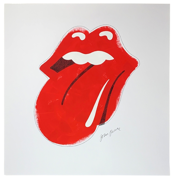 The Rolling Stones Tongue and Lips Massive Original Artwork by Logo Creator John Pasche 