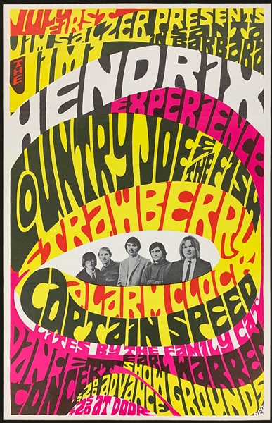 1967 Jimi Hendrix Experience Concert Poster (Second Printing)