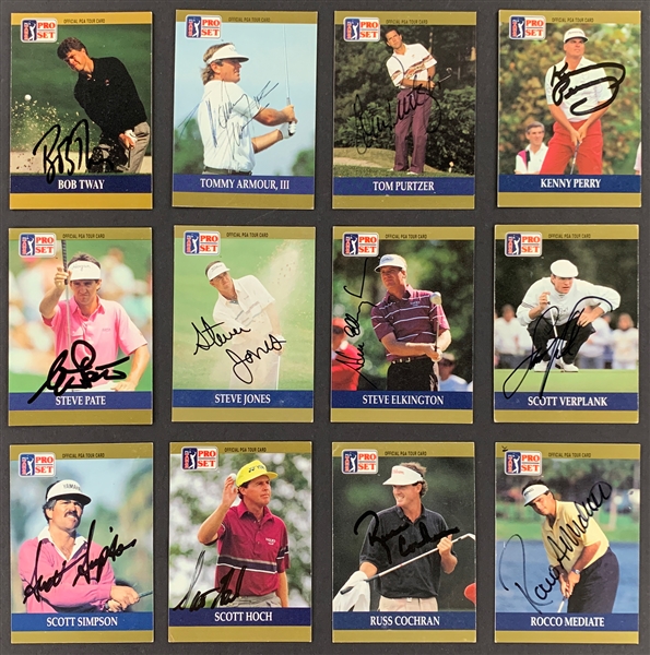 1990 Pro Set “PGA TOUR” Near Set of 70 Signed Cards Incl. Chi Chi Rodriguez, Mark OMeara, Fred Couples, Craig Stadler, Billy Casper and Others (B AS)