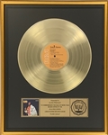 RIAA Gold Record Award for Elvis Presleys 1975 LP <em> Pure Gold</em> - Certified in 1977