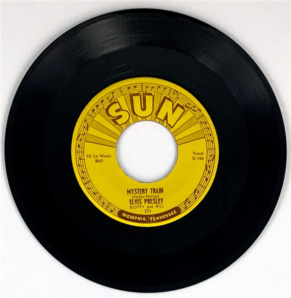 High Grade 1954 Sun Records 223 45 RPM 7-Inch Single of Elvis Presleys “Mystery Train” and “I Forgot to Remember to Forget”