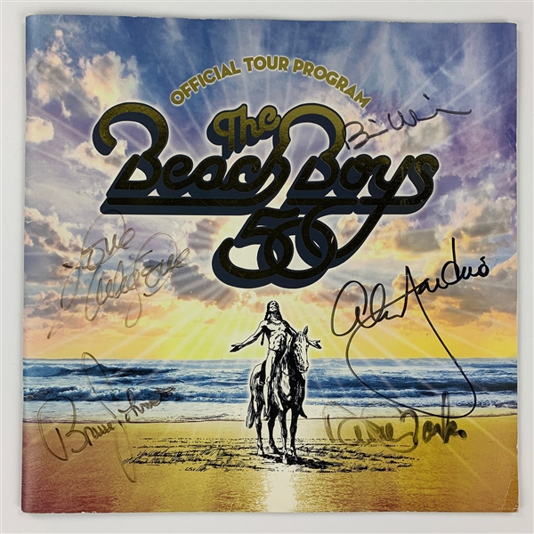 The Beach Boys <em>50th Anniversary Tour Program</em> Signed by Brian Wilson, Mike Love, Al Jardine, Bruce Johnson and David Marks (BAS)