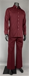1975 WS “Fluke” Holland Stage-Worn “Nudies” Crimson Red Two-Piece Suit – Worn Performing with Johnny Cash