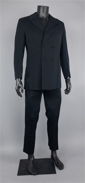 1969 WS “Fluke” Holland Stage-Worn Black Two-Piece Suit - Worn Performing with Johnny Cash