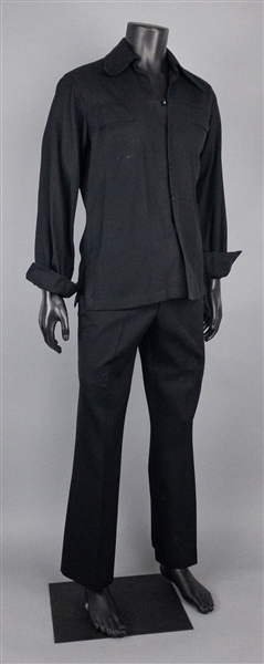 1971 WS “Fluke” Holland Stage-Worn “Cotroneo” Black Two-Piece Suit – Worn Performing with Johnny Cash