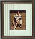 Joe DiMaggio Signed 8 x 10 Photo in "Yankee Pinstripes" Framed Display (LOA from BAS)